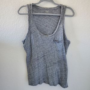 Madewell grey marled pocket tank top